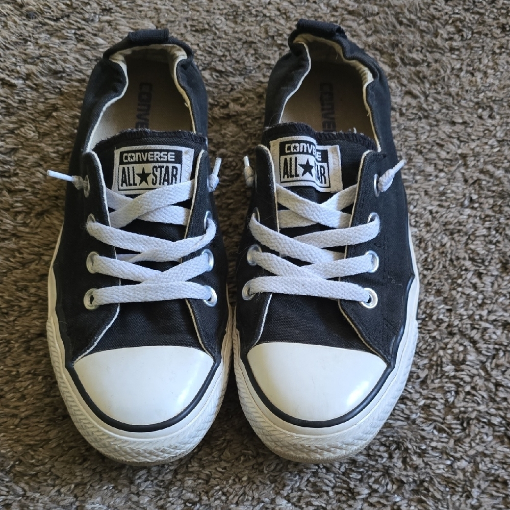Converse Black and White Slip-On Sneakers